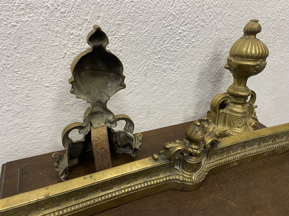 Бароков месингов предпазител за камина Германия 1900 1920