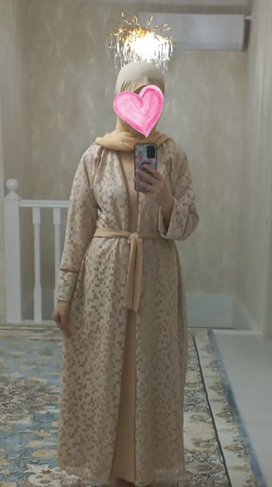 Дубай абая,  хаммаси енги шарфи билан