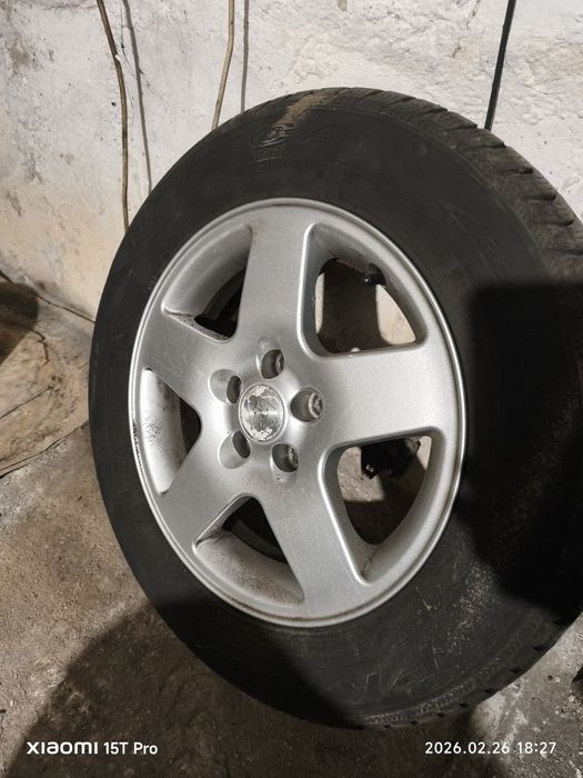 Джанти 5х100 15 цола  с гуми за VW seat Skoda   Audi