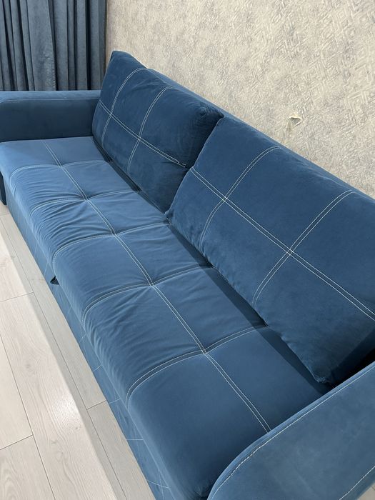 Диван-кровать темно синяя