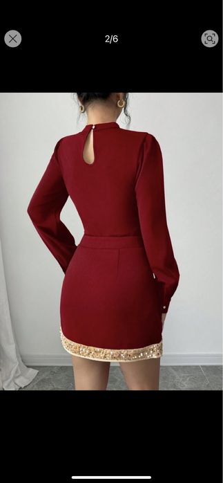 Set festiv Burgundy - perfect pentru Craciun sau Revelion