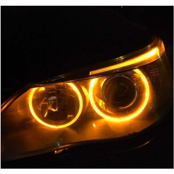LED крушки ангелски очи за BMW, 12V-24V, с Canbus без грешки, жълти