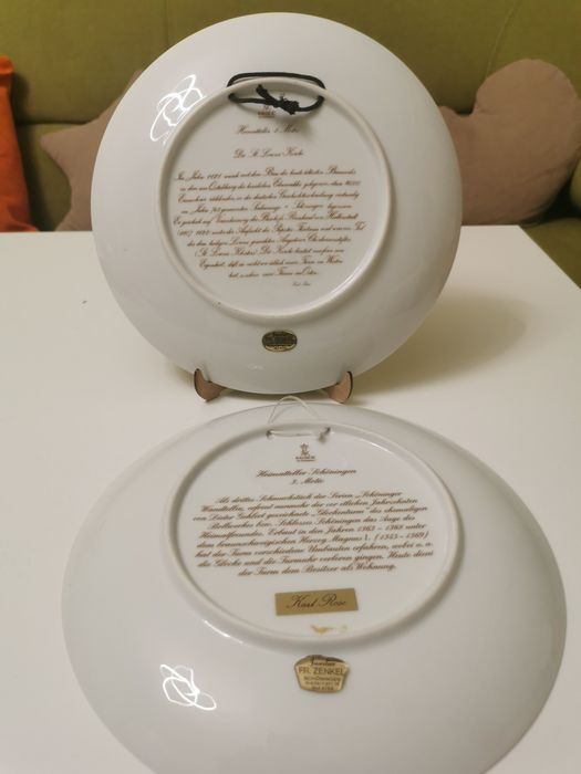 Автентични винтидж колекционерски чинии за стена Kaiser – Серия Itzehoe, Художник W. Dammann