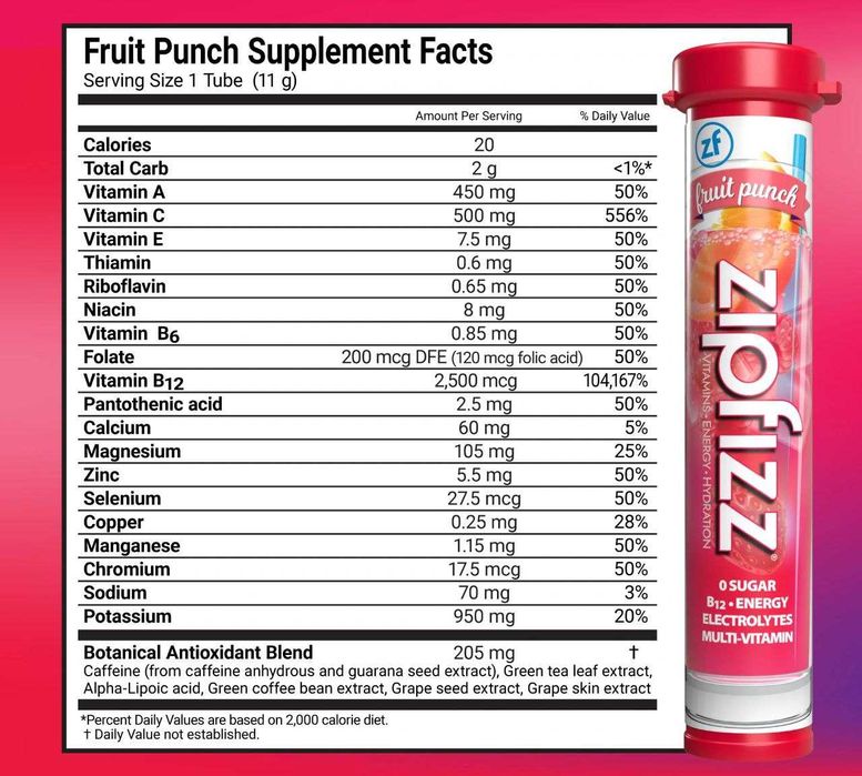 Витаминный комплекс Б 12 Напиток Zipfizz Energy Drink Mix 30 шт