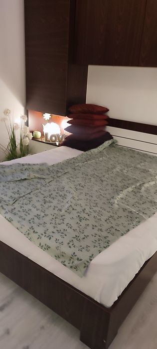 pat bumbac bio 100%, verde, cu tematica măslinului