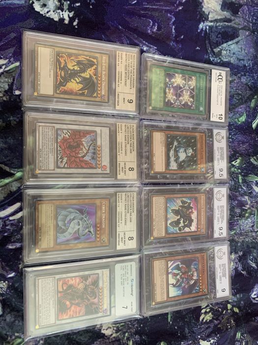 Yu Gi Oh graded cards Cyber Dragon Red-Eyes Black Rose Scarlight red