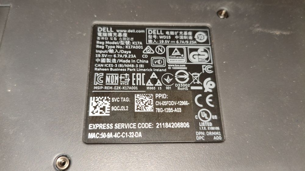 Dell WD15 Docking station