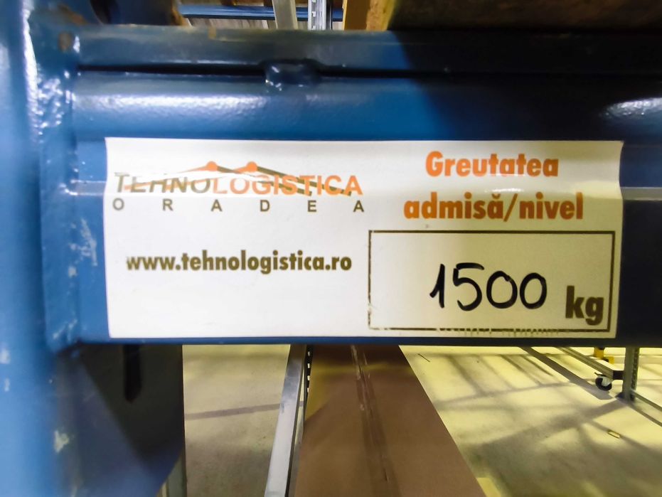 Rafturi industriale Tehnologistica, EURO paleti, 3.5m, 1500kg/nivel,