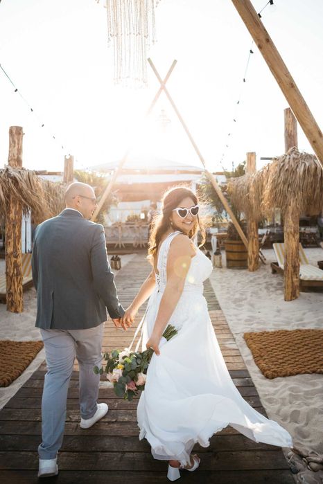 Булчинска рокля - лека и ефирна -  L/XL