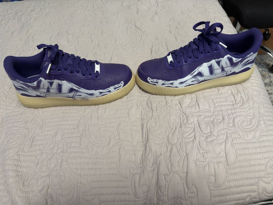 Air force 1 purple skeleton