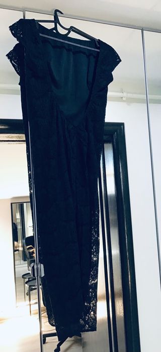 Rochie midi dantela cu mâneca scurta și spatele gol, Pretty Girl, 38
