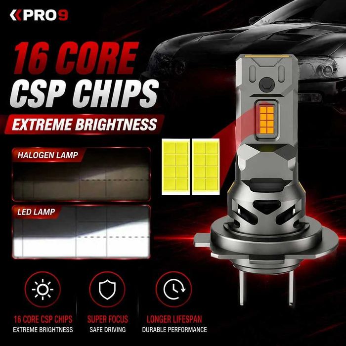 LED крушки HB3 35W 6000K mini 12V 1 ГОДИНА ГАРАНЦИЯ