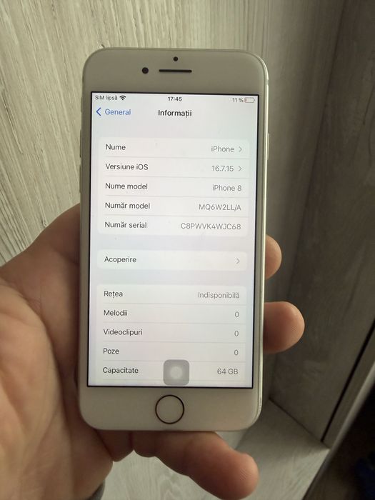 Vand iphone 8 de 64 gb