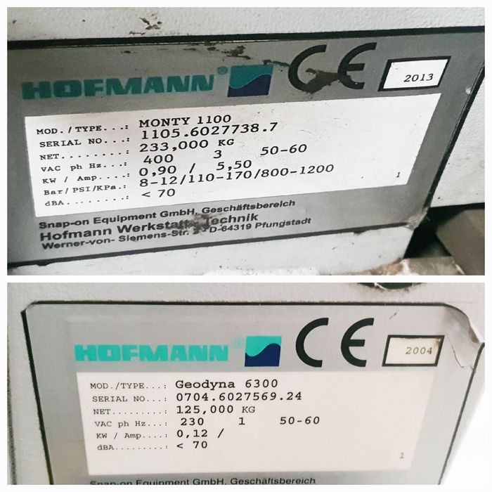 Utilaje dejantat roti si echilibrat Hoffman Geodyna Mounty