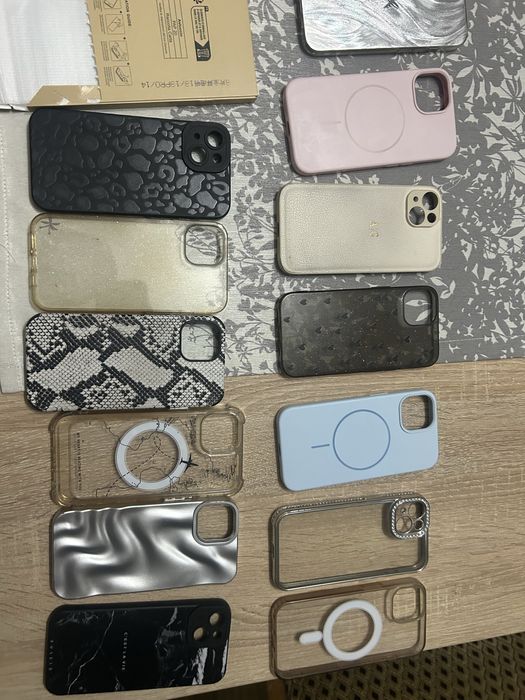 Set 12 huse silicon + 6 folii sticla securizate iphone 14