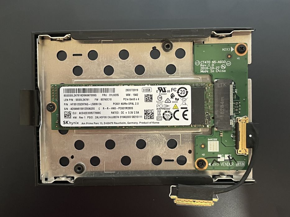 SSD NVME Opal 2.0 PCIE Gen 3x4 Sata 3 M.2 SK Hynix 512 Gb adaptor 2.5'