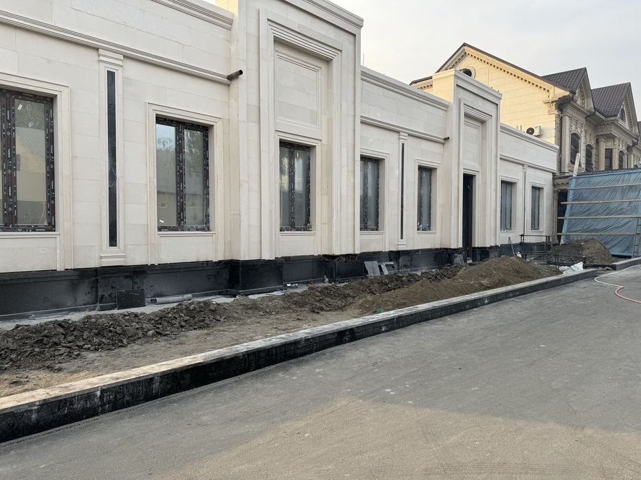 Тош ишлари : цокол фасад беседка. Гранит травертин каменные работы