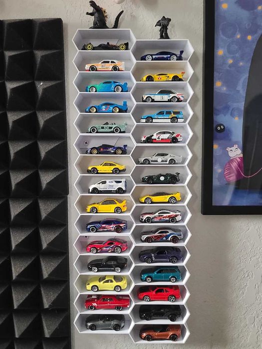 Raft Hexagonal Hot Wheels – Set limitat | 10 poziții / raft