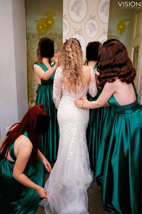 Rochie mireasa Maya Fashion lunga sirena + A-line 2 in 1