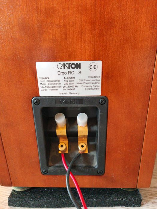 High-End Canton Ergo RC-S – Като нови, Първи собственик, Real Wood