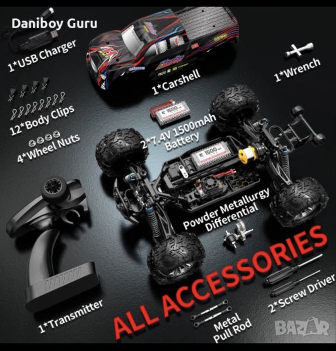 RC количка Hosim ZENO X16 1:10 безчеткова, 4x4, Off Road