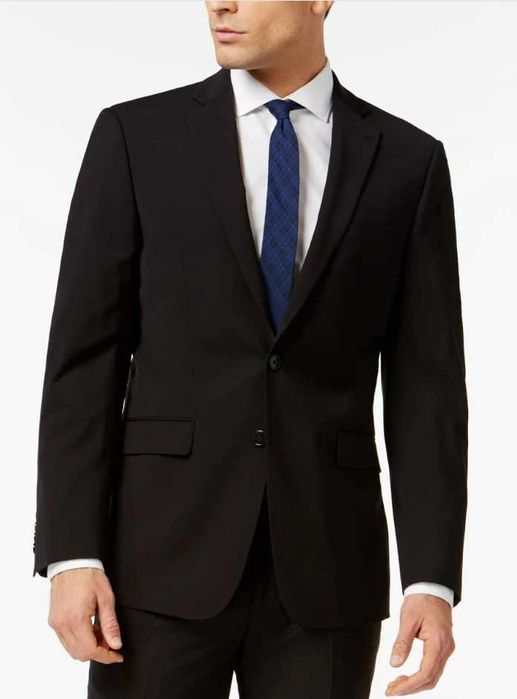 Sacou blazer slim 50 L premium Calvin Klein lana moale negru
