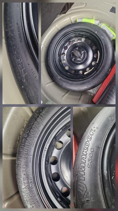 Roata rezerva slim NOU -  T125 /70/ R16 VW / Audi/ Seat / Skoda