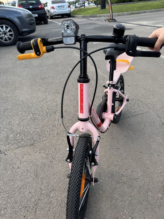 Bicicleta 14”, copii 90-110 cm, roz
