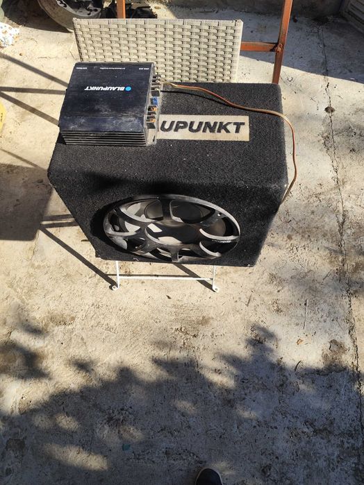Комплект Бас каса 12" (30 см) + Двуканален Усилвател Blaupunkt EMA 255