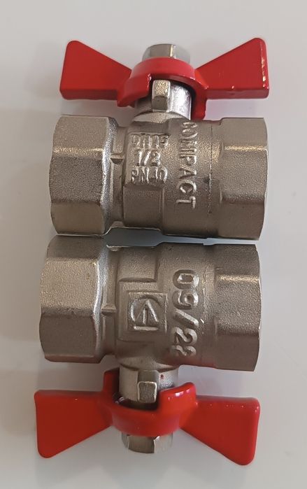 Кран шаровой Valteс Compact внутр-внутр резьба рукоятка бабочка 1/2