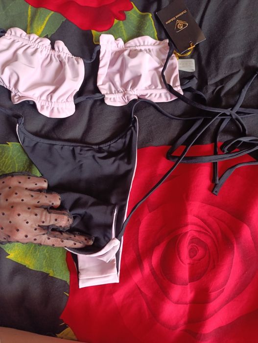 Купальник 2 в 1,два цвета в одном купальнике