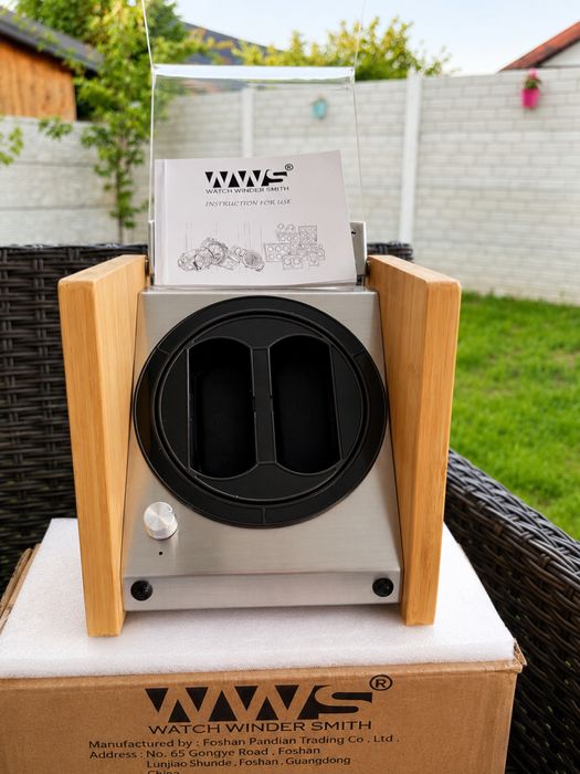 Cutie pentru ceasuri, Watch Winder Premium pentru Ceasuri Automate cu 2/4 Rotatoare, aspect Luxury