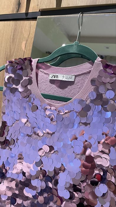 Рокля с пайети Zara
