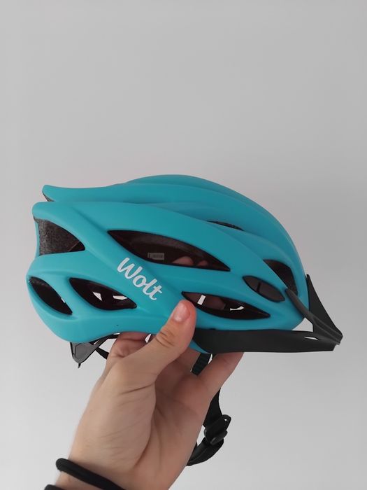 Casca de bicicleta albastra wolt
