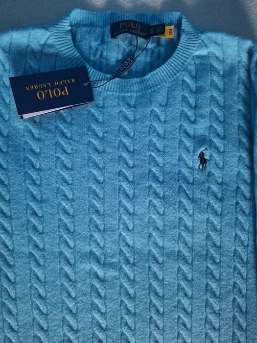 Разпродажба на Polo Ralph Lauren пуловер светло син