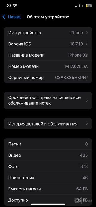 Iphone xs zo’r holatda
