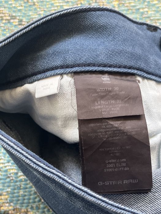 G Star RAW : 3301 Slim -30-31 / Оригинал