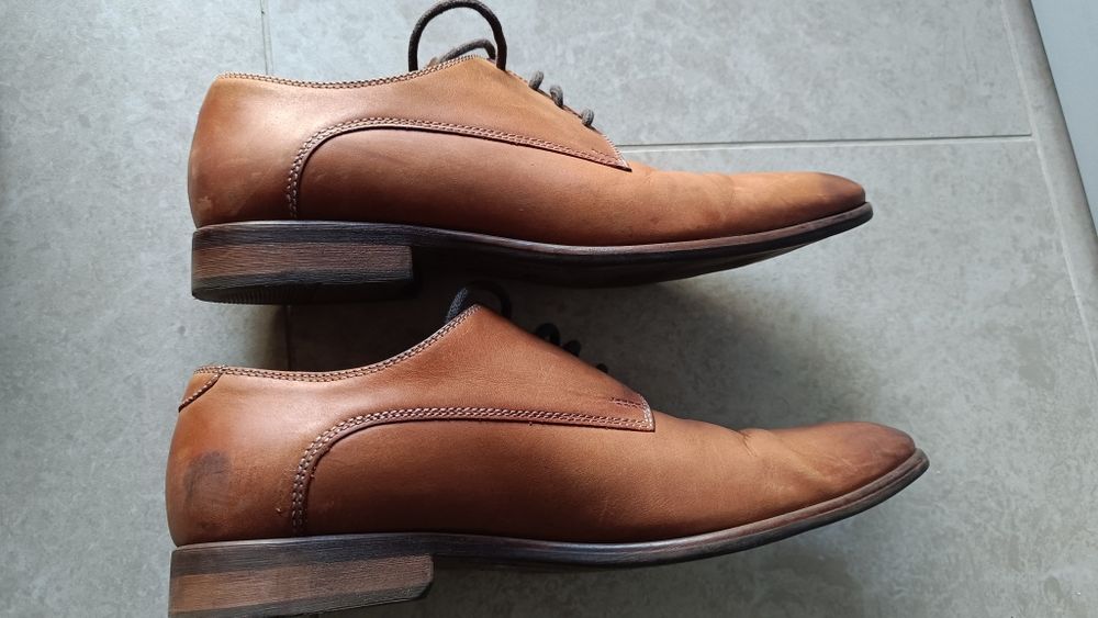 Pantofi eleganti  piele cognac barbati