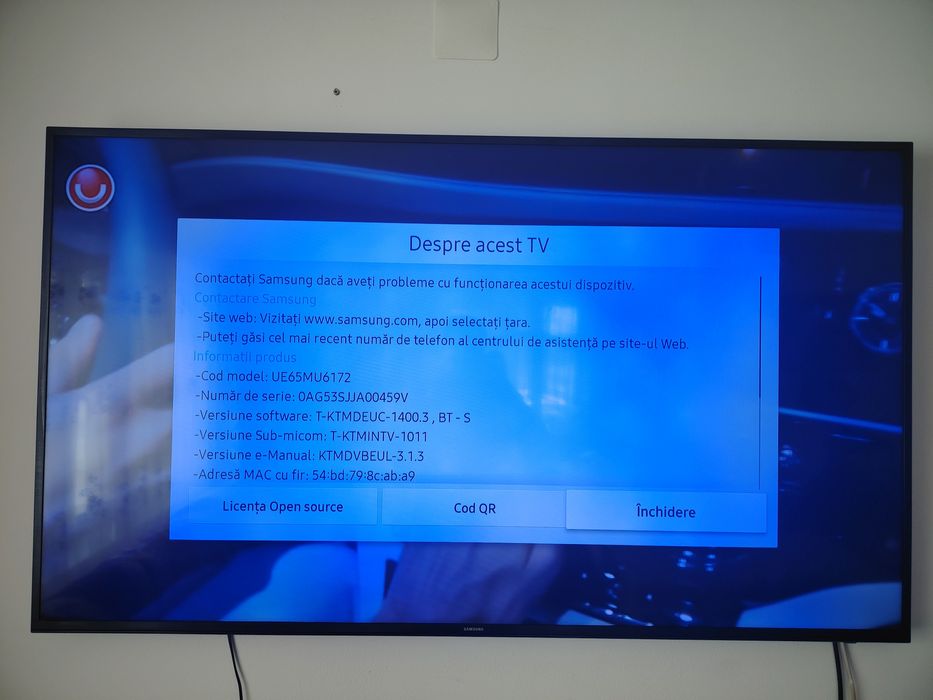 TV Samsung LED  163 cm UHD 4K