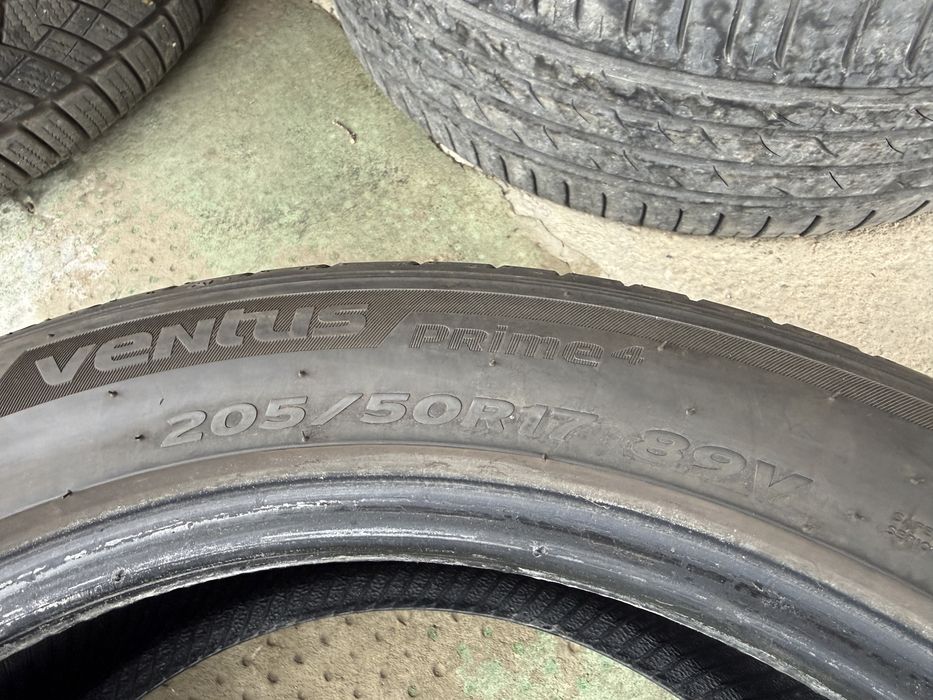 4бр. ОТЛИЧНИ Летни Гуми С Борд 205/50R/17 *HANKOOK* DOT:1723- 6.6мм + 5.9мм