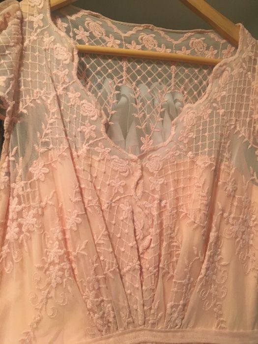 Rochie mătase naturala si dantela