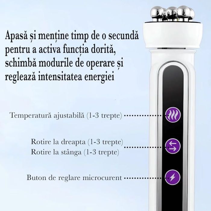 3 în 1 RF EMS Facial 360 Roller Masaj Lifting, Rejuvenation
