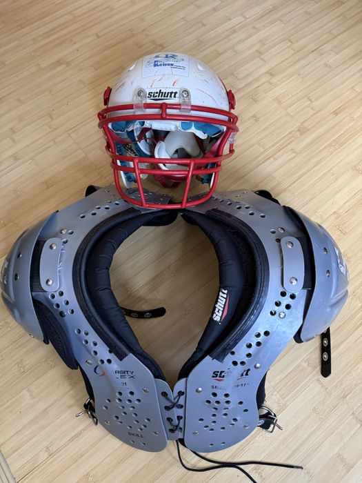 Casca + protectie fitbal american