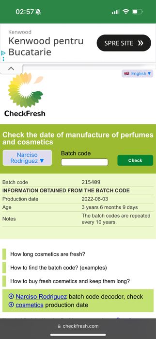 Narciso Rodriguez for Her 50ml EDP, sigilate, noi, 100% originale