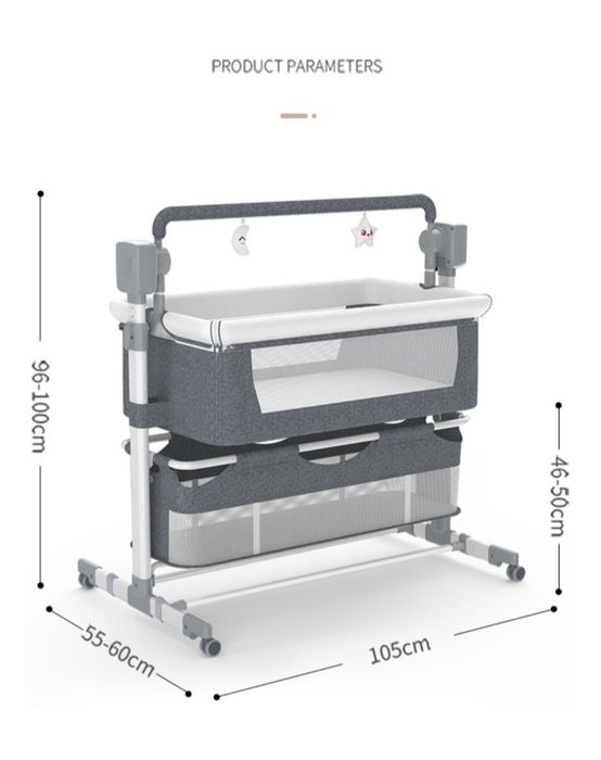 Манеж- кровать поперечный маятниковый механизм Eco 01