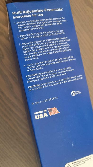 Ортопедична лицева маска