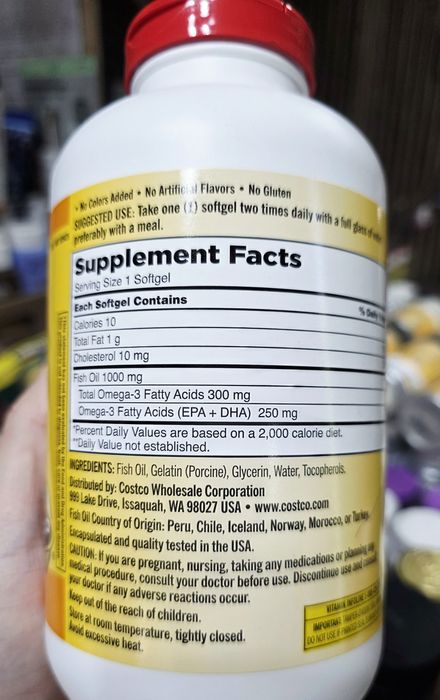 ДОСТАВКИ НЕТ Kirkland fish oil 1000 , 400шт Made in USA