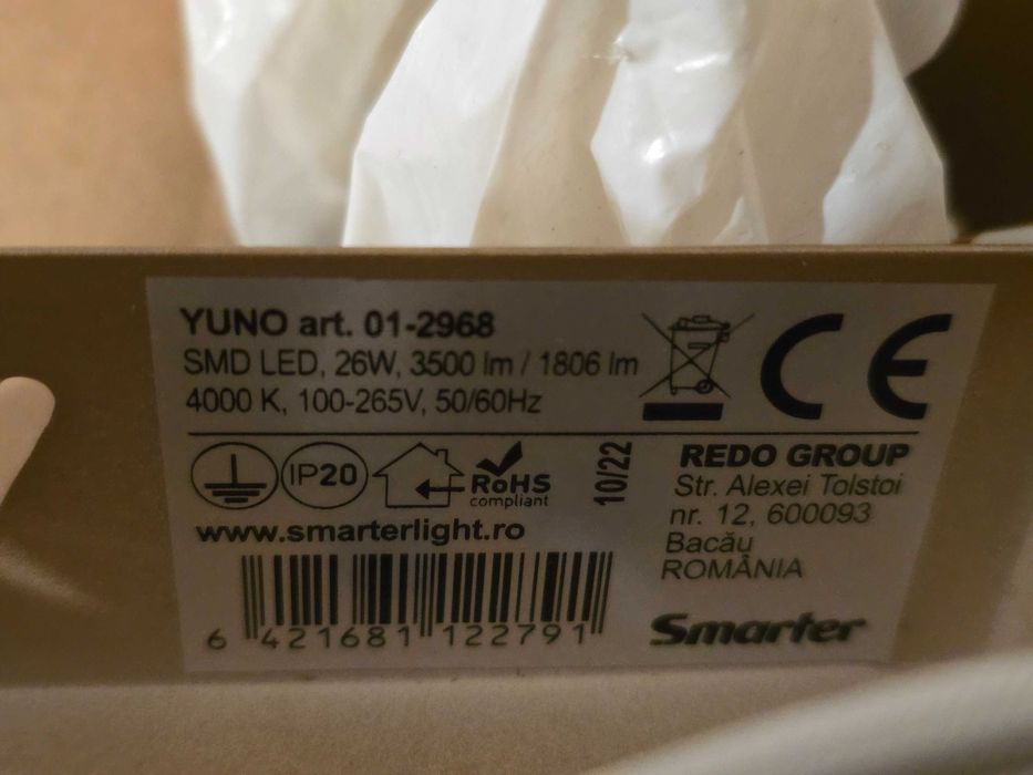 Plafoniera LED Yuno 01-2968, 27 W, 2700 lm, lumina neutra bronz modern