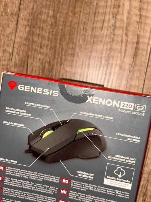 Mouse gaming cu fir Genesis Xenon 220 G2 – NOU, SIGILAT
