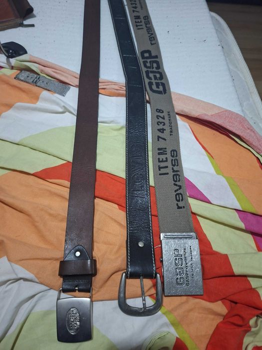 Trei curele doau de piele si una militara